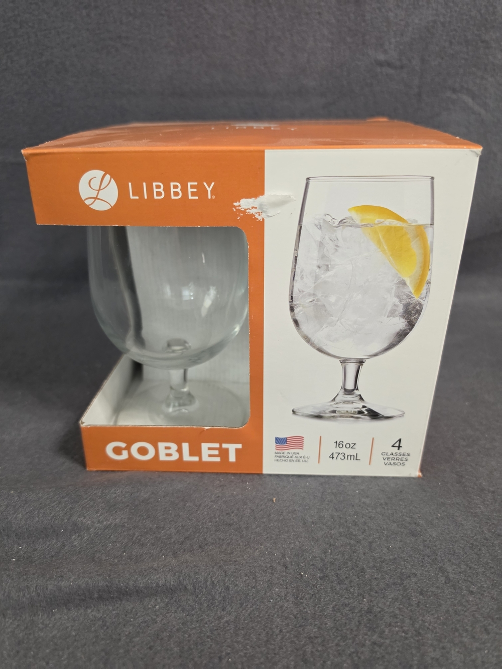 Libbey Clear Goblet Glass - Clear (Set of 4)